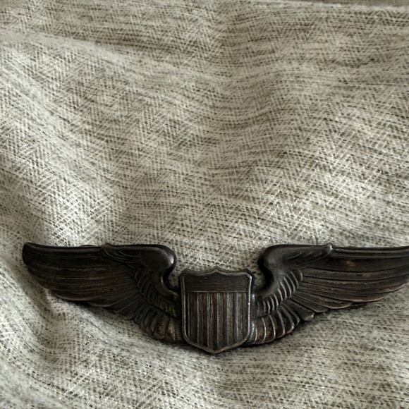 Men's Winged Pilot Badge - Dark Metal